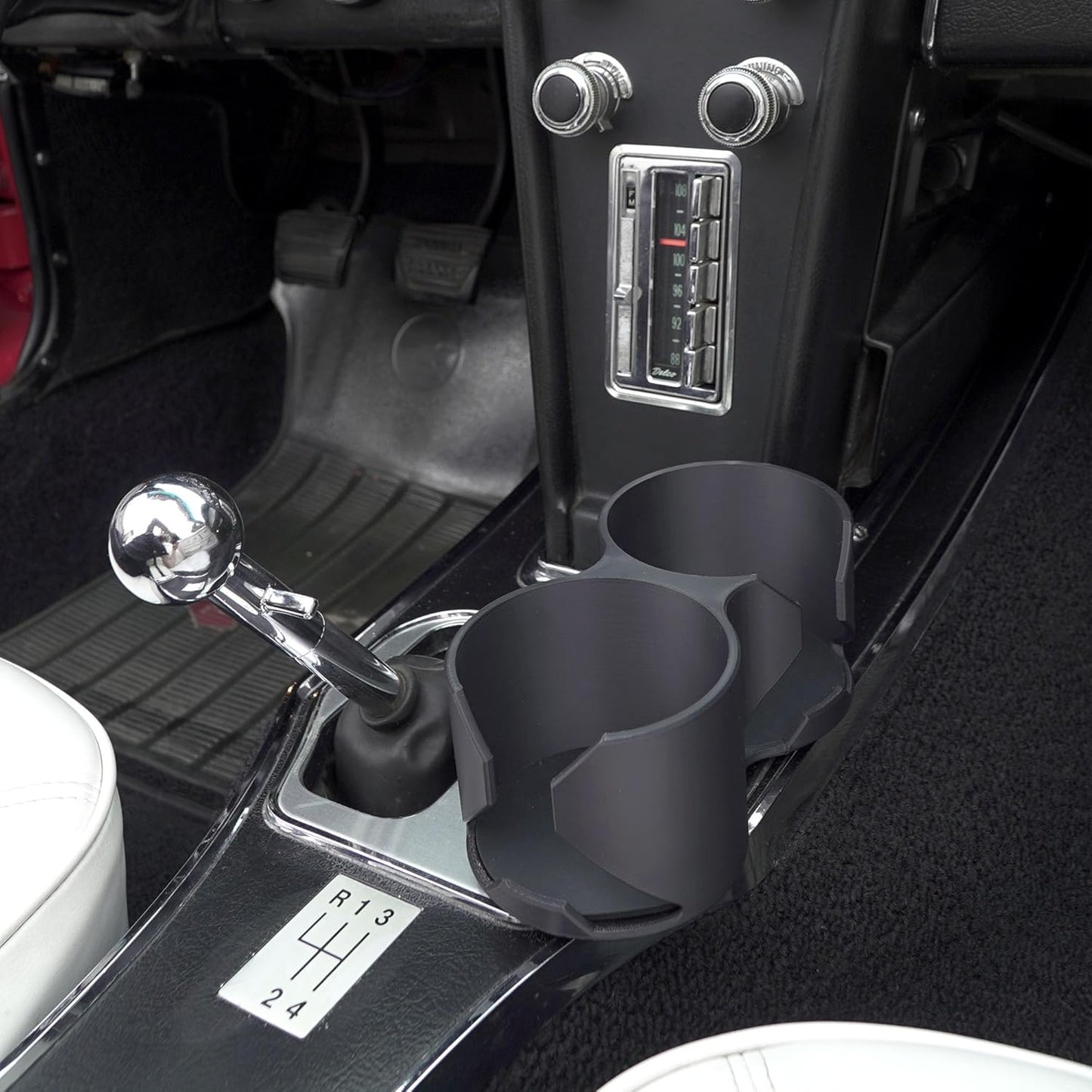 CT Auto Cup - Dual Cup Holder for Chevy C2 Corvette - 1963, 1964, 1965, 1966, 1967 - Travel Cupholder for Chevrolet Vette - Best Accessories
