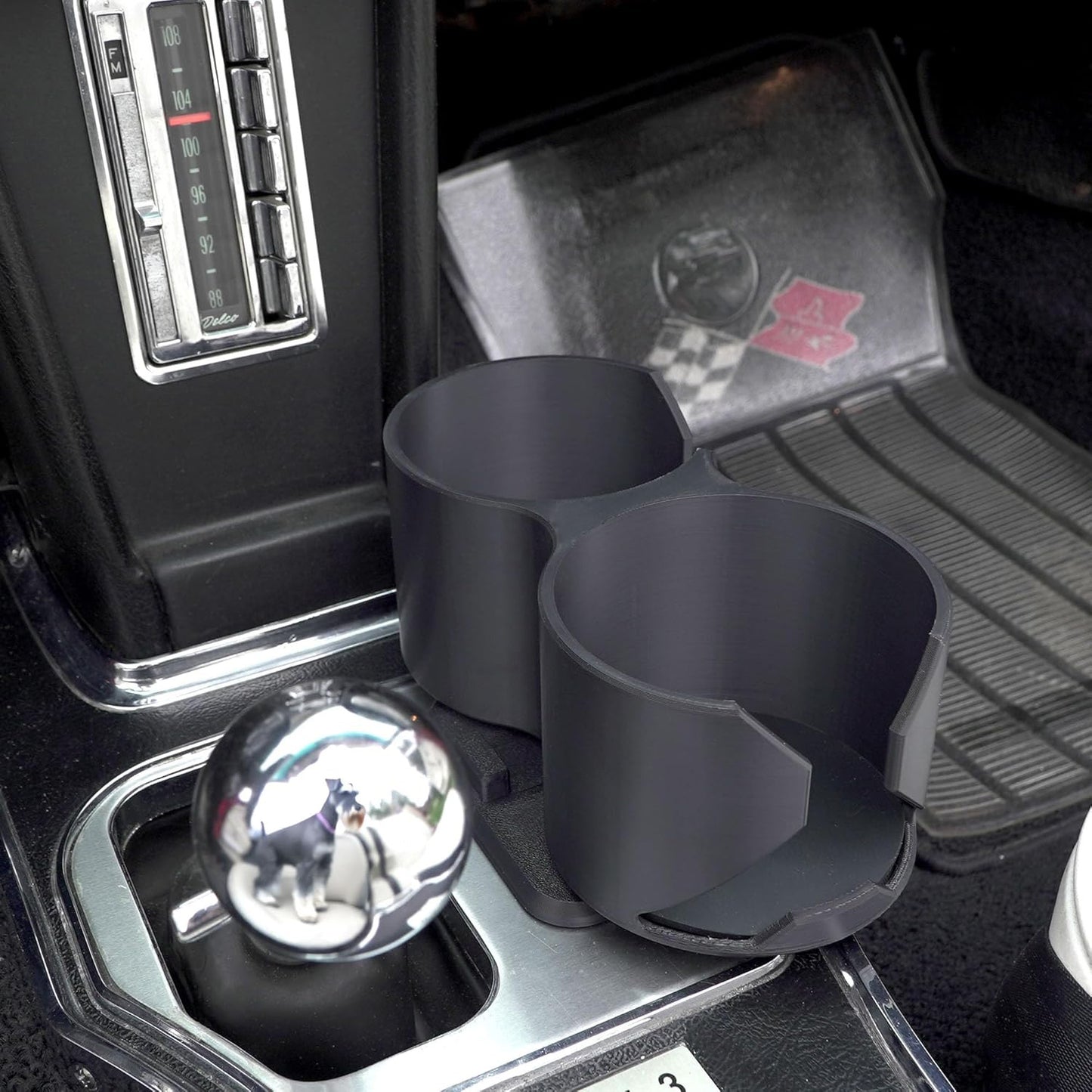 CT Auto Cup - Dual Cup Holder for Chevy C2 Corvette - 1963, 1964, 1965, 1966, 1967 - Travel Cupholder for Chevrolet Vette - Best Accessories