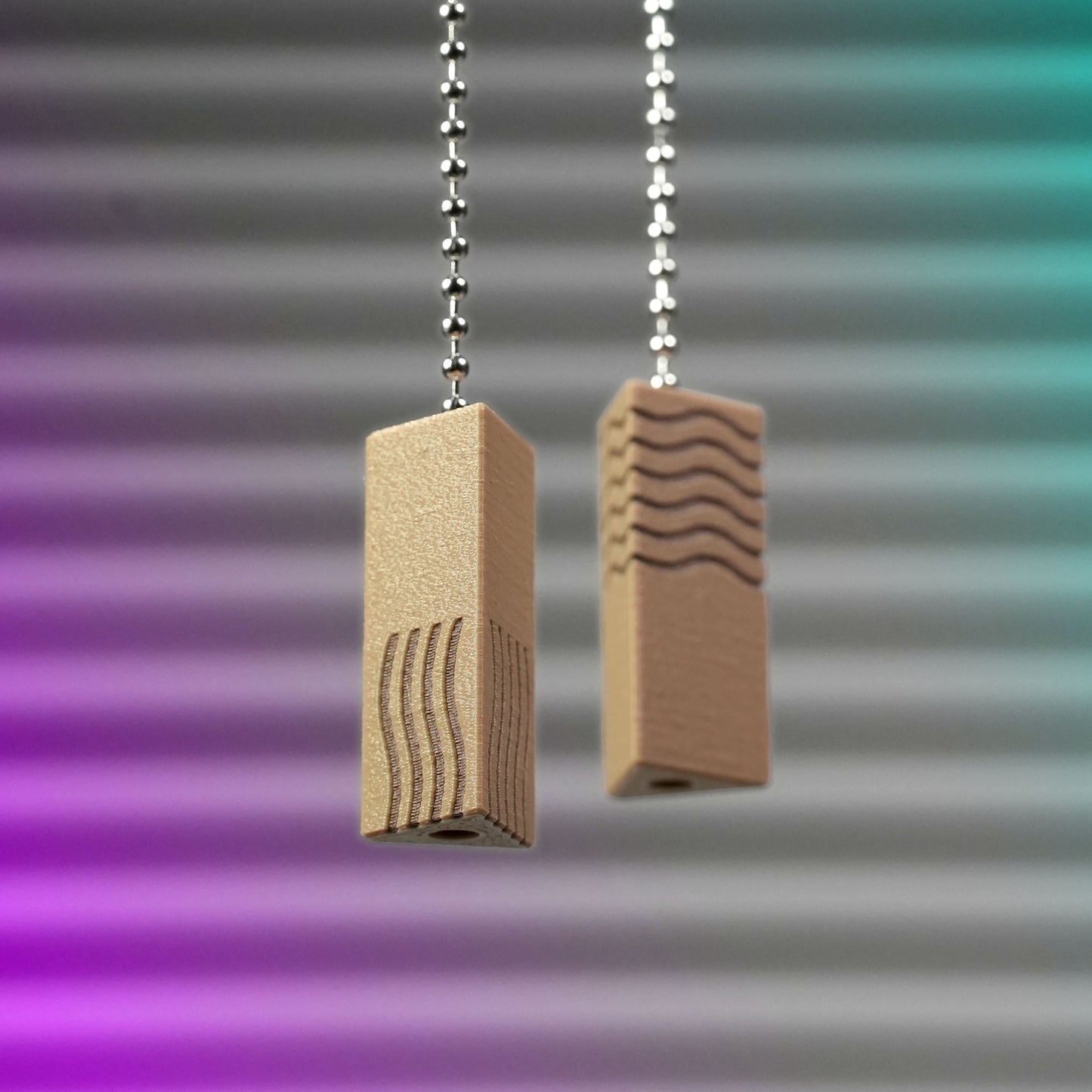 Elemental Stones Fan Pulls - Inspired by 90s Scifi Film The Fifth Element (1997) - Wind & Fire