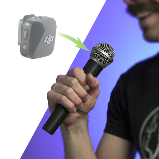 Handle Adapter for DJI Mic Mini + RODE Micro -- Wireless Microphone Interview