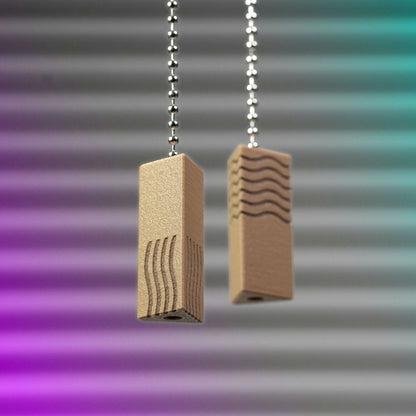 Elemental Stones Fan Pulls - Inspired by 90s Scifi Film The Fifth Element (1997) - Wind & Fire